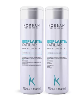 Korban Bioplastia Capilar rinkinys: šampūnas, kondicionierius, 2×250 ml.