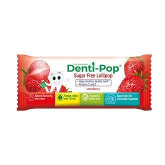Denti-Pop ledinukas su Vitaminu C ir D, braškių skonio