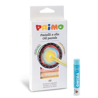 Primo aliejinės kreidelės, 12 spalvų