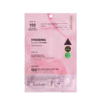 VT Cosmetics Collagen Reedle Shot 100 2 Step Mask mini rinkinys, 1.5 g+33 g.