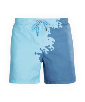 Sea’Sons Adults spalvą keičiantys maudymosi šortai vyrams, šviesiai mėlyna ir tamsiai mėlyna, M dydis