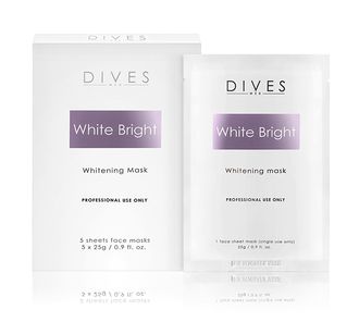 Dives Med White Bright depigmentuojamoji lakštinė veido kaukė, 1 vnt.
