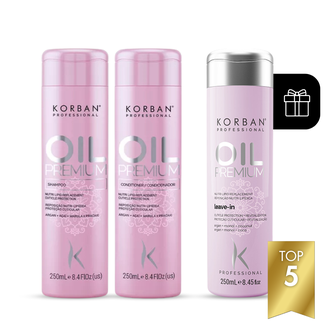 Korban Oil Premium rinkinys plaukų priežiūrai, 2x250 ml.