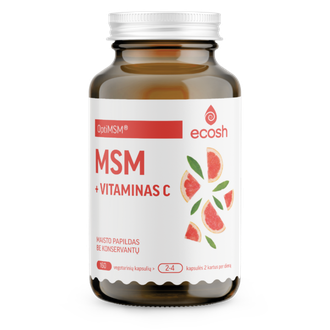 MSM + vitaminas C, 160 kapsulių