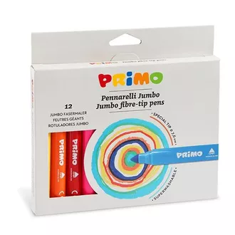 Primo Jumbo flomasteriai, 12 spalvų
