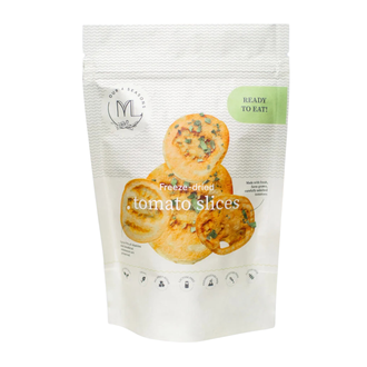 4 Sezonai liofilizuoti pomidorai su druska ir bazilikais, 12 g.