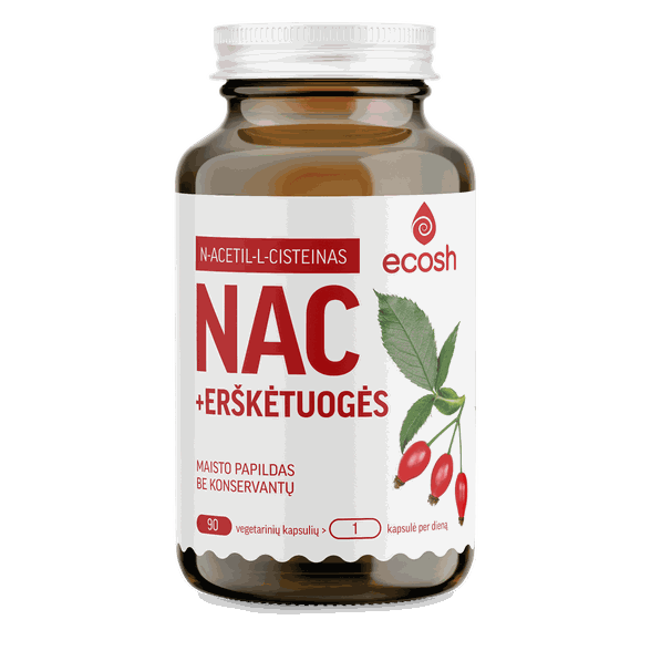 ECOSH NAC su erškėtuogėmis, 90 kapsulių