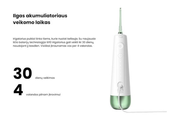 Oclean Oral W10  irigatorius, žalias