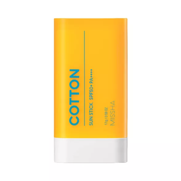 Missha All Around Safe Block Cotton Sun Stick SPF50+/PA++++ pieštukinė apsauga nuo saulės, 17 g.