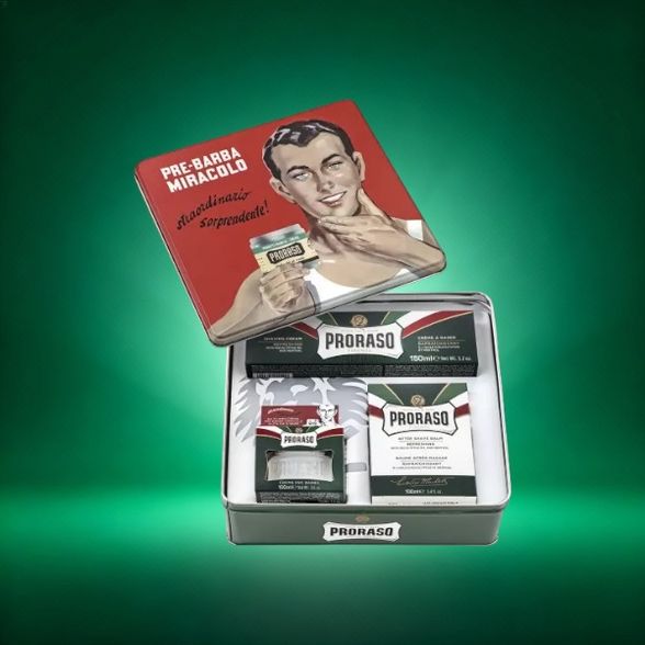 Proraso Gino Vintage Shaving Kit vintažinis rinkinys skutimuisi