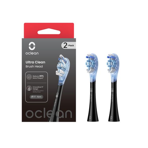 Oclean Ultra Clean UC02 B02 pakaitinės galvutės, juoda, 2 vnt.