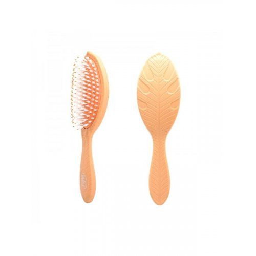 WETBRUSH GO GREEN™ TREATMENT &amp; SHINE plaukų šepetys su sintetiniais šereliais ir natūraliais aliejais, oranžinis