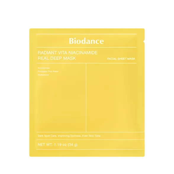 Biodance Radiant Vita Niacinamide veido kaukė, 1 vnt.