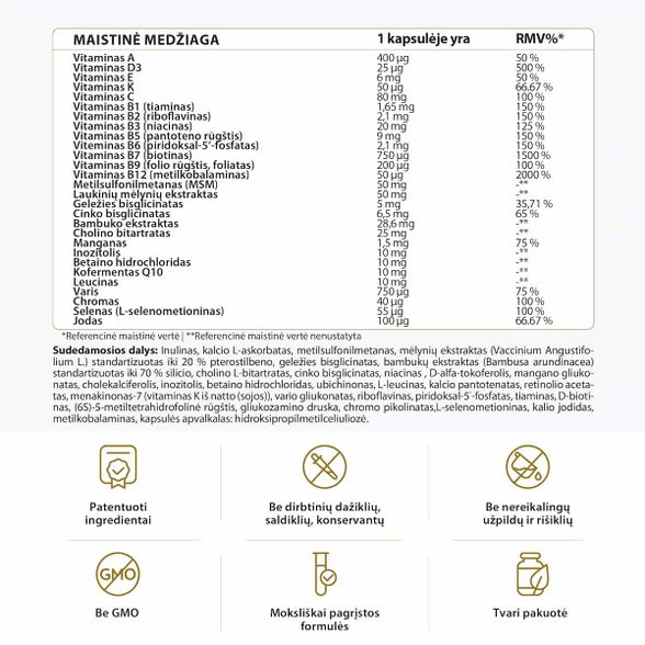 Avel Saccharomyces Boulardii, 60 kapsulių