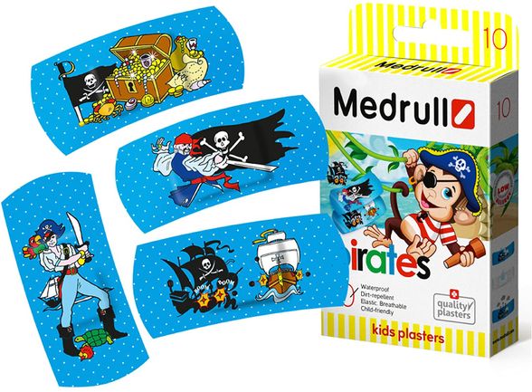 Medrull N10 vaikiškas pleistras, piratai