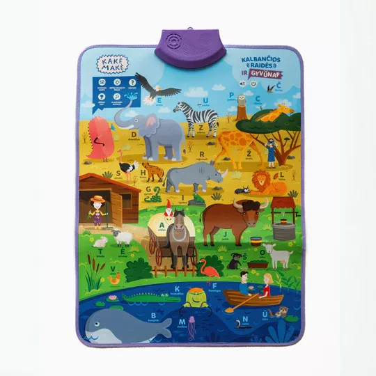 EDUKACINIS ŽAIDIMAS KAKĖ MAKĖ KALBANČIOS RAIDĖS IR GYVŪNAI