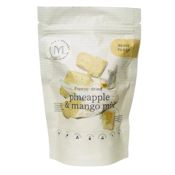 4 Sezonai liofilizuoti ananasai su mangais, 35 g.