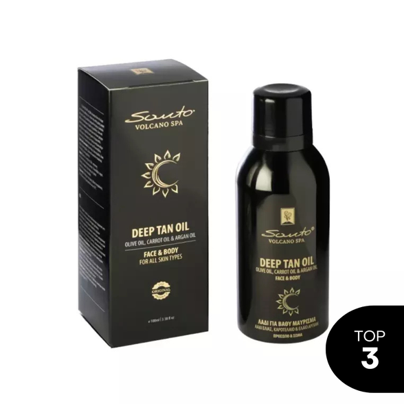 Santo Volcano Spa Deep Tan oil įdegio aliejus, 100 ml.