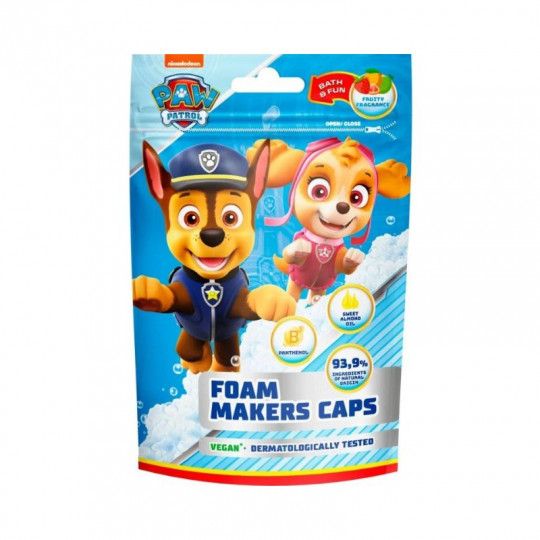 Paw Patrol vonios putų kapsulės braškių, citrinos, pomelo aromato, 6 vnt x 16 g.