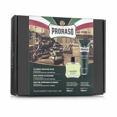 Proraso Duo Pack Refresh Shaving Cream & Lotion skutimosi rinkinys