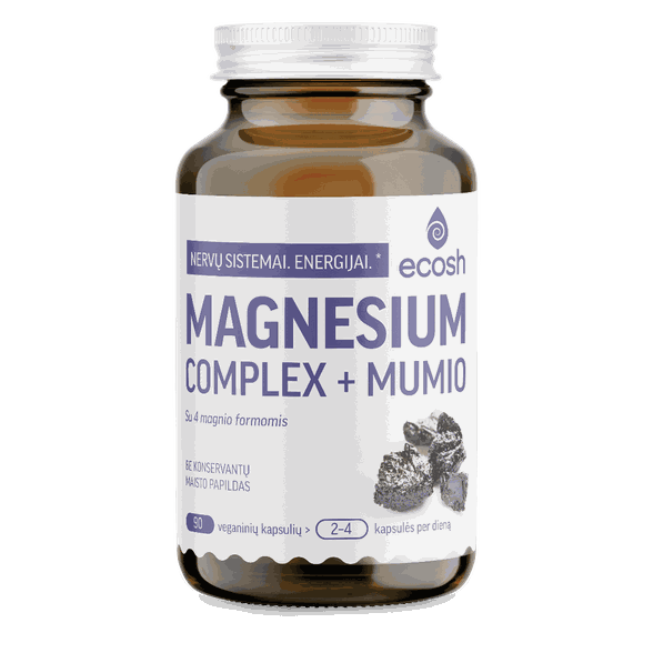 ECOSH Magnesium complex + Mumio, 90 kapsulių