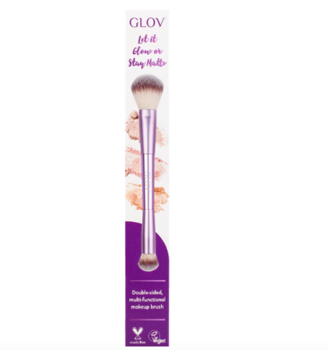 Glov Let it Glow or Stay Matte Multifunctional makeup brush dvipusis makiažo šepetėlis