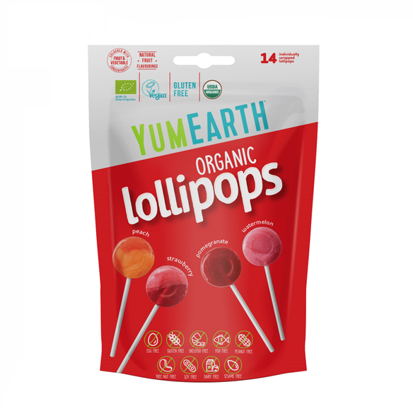 Ekologiški įvairių vaisių ir uogų skonio ledinukai BIO ant pagaliuko, 4 skoniai, 87 g, 14 vnt.
