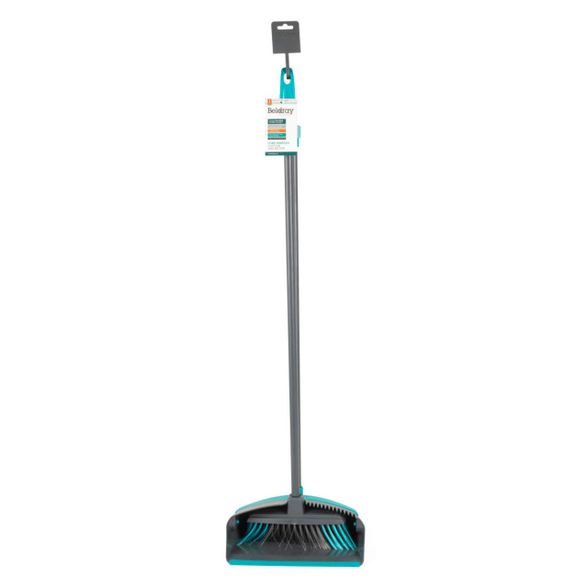 LONG HANDLED DUSTPAN AND BROOM