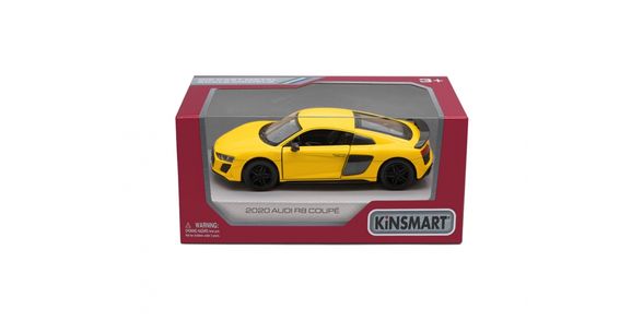 KiNSMART 2020 Audi R8 Coupé Toy Car, Yellow