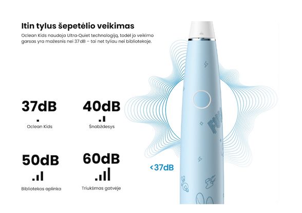 Oclean Kids elektrinis dantų šepetėlis, mėlynas