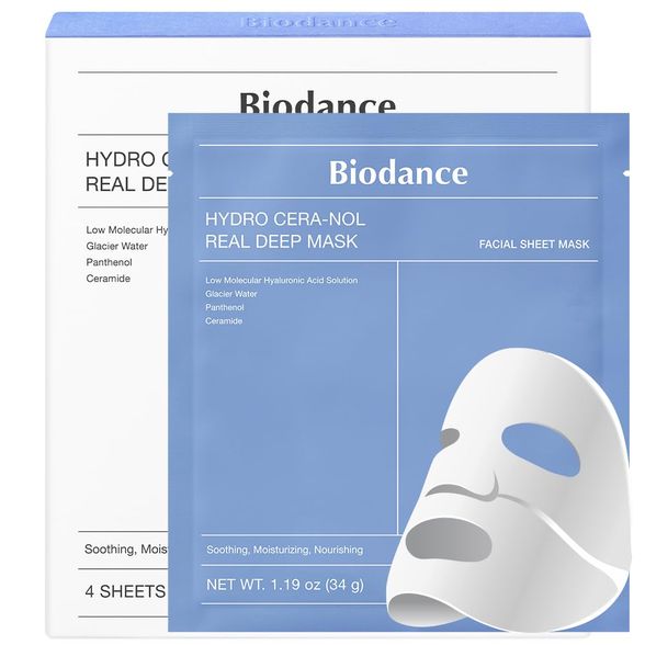 Biodance - Hydro Cera-nol Real Deep  Mask Set - Moisturizing Collagen Face  Mask Set - 4pcs/34g