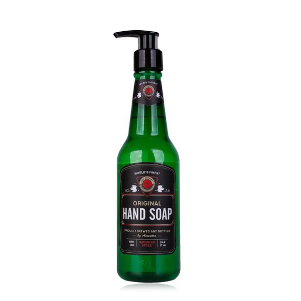 330ml hand soap AC BREW in beer bottle, fragrance: ak & Citrus, col. green, PU 6/12