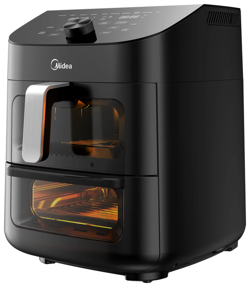 Midea Two Zone Airfryer | MAD1100DADK | Power 1850 W  Capacity 4.4/6.4 L | Rapid Air technology | Black