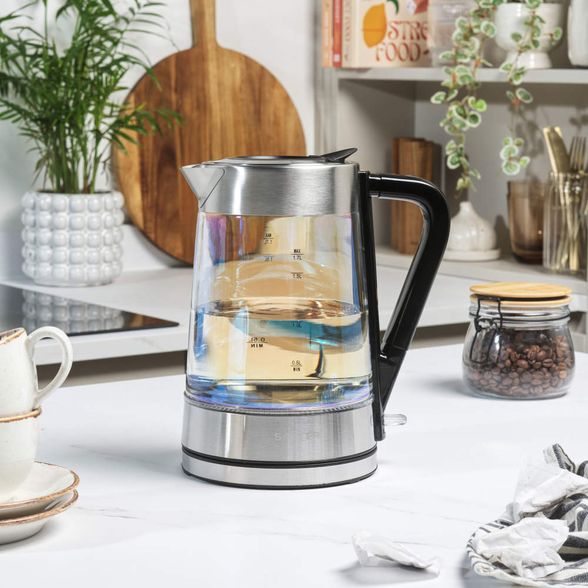 SALTER IRIDESCENT GLASS KETTLE