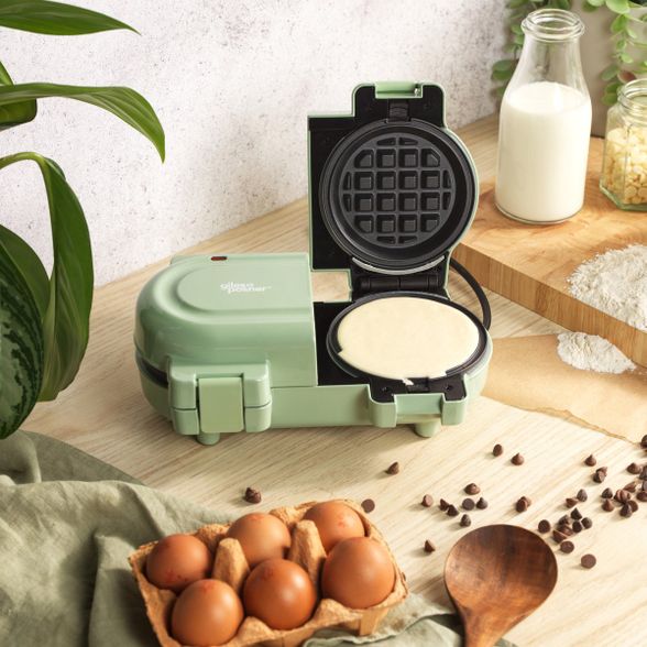 G&P DOUBLE MINI WAFFLE MAKER GREEN
