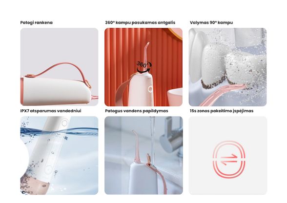 Oclean Oral W10  irigatorius, rožinis