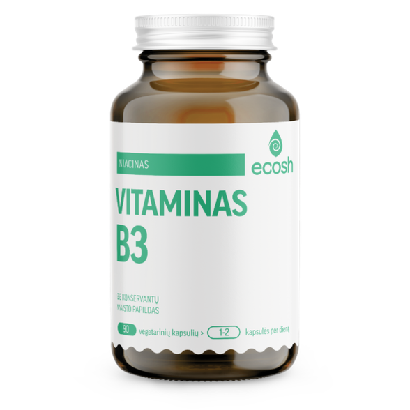 Vitaminas B3 (niacinas), 250mg NE, 90 kapsulių