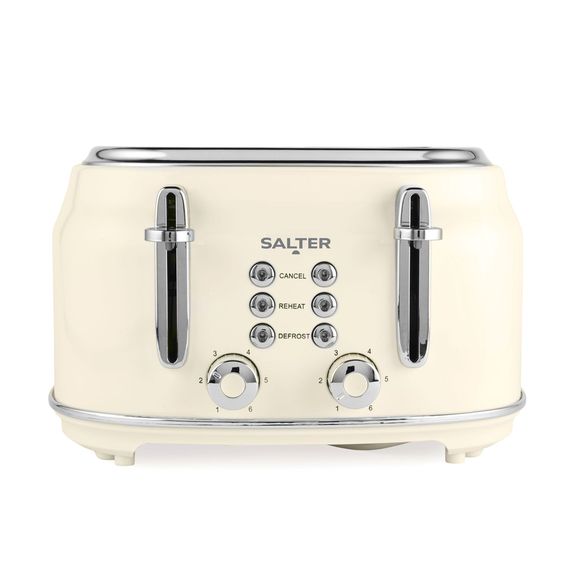 SALTER RETRO 4 SLICE TOASTER- CREAM