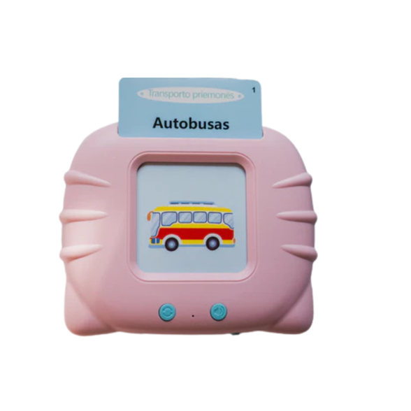 Abėcė lavinamosios kalbančios kortelės, rožinė