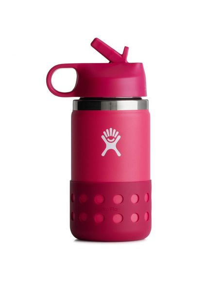 Hydro flask vaikiška gertuvė su šiaudeliu, raudona, 354 ml.