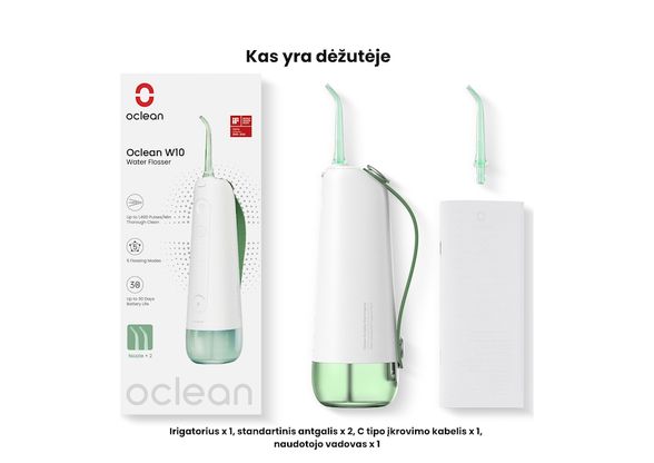 Oclean Oral W10  irigatorius, žalias