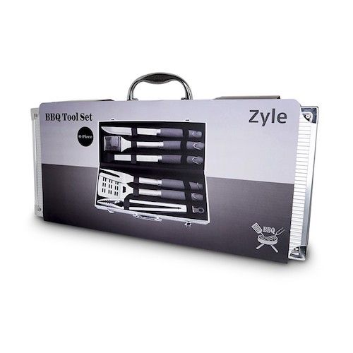 Zyle BBQ Tool Set grilio įrankių rinkinys lagamine, 6 vnt.