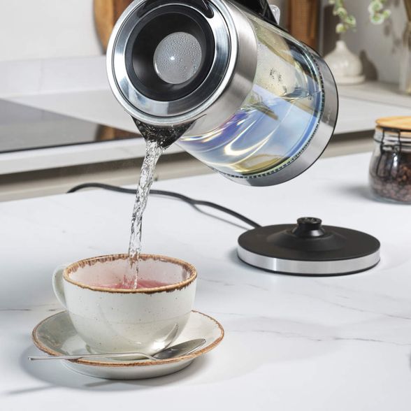 SALTER IRIDESCENT GLASS KETTLE