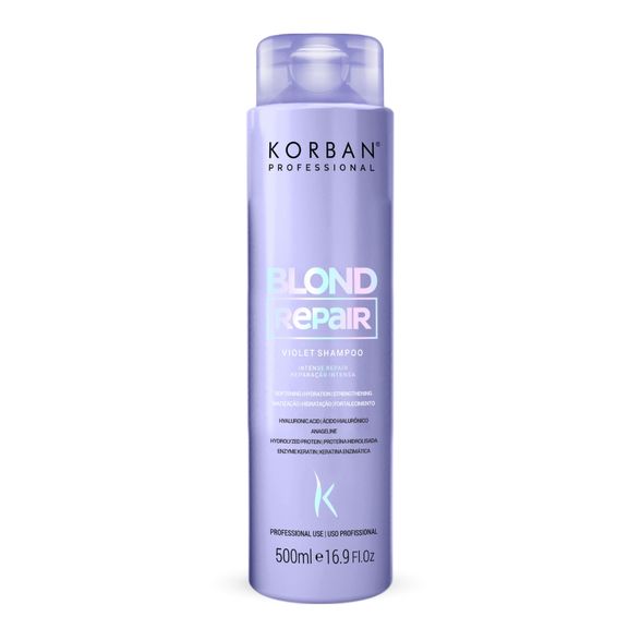 Korban Blond Repair Violet Shampoo šviesių plaukų šampūnas, 500 ml.