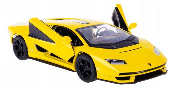 KiNSMART Lamborghini Countach LPI 800-4 Toy Car, Yellow