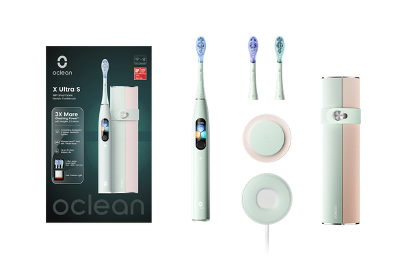 Oclean X Ultra Set elektrinis dantų šepetėlis, žalias