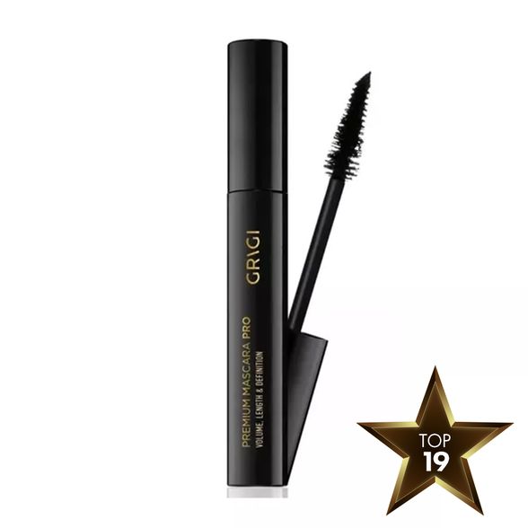 Grigi Premium Mascara Pro Black Length Volume And Definition blakstienų tušas, juodas