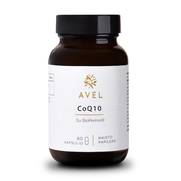 Avel kofermentas Q10 su BioPerine®, 60 kapsulių
