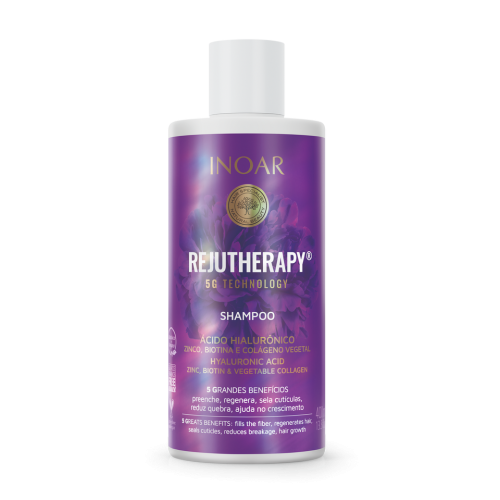 Inoar Rejutherapy Shampoo regeneruojantis šampūnas pažeistiems plaukams, 400 ml.