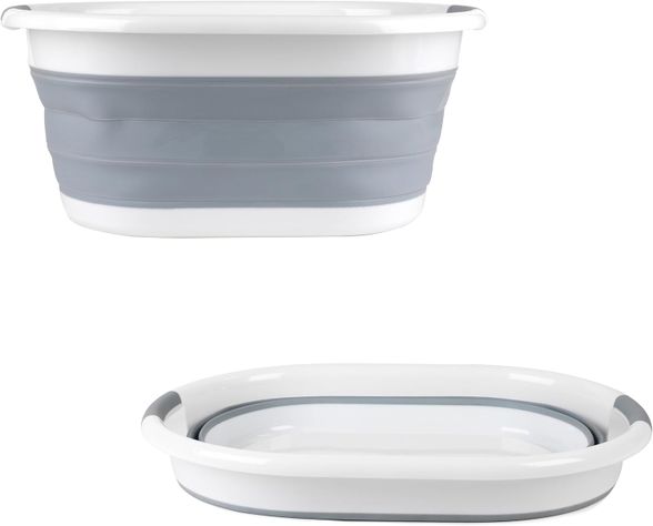 Bledray sulankstomas skalbinių krepšys, pilkas